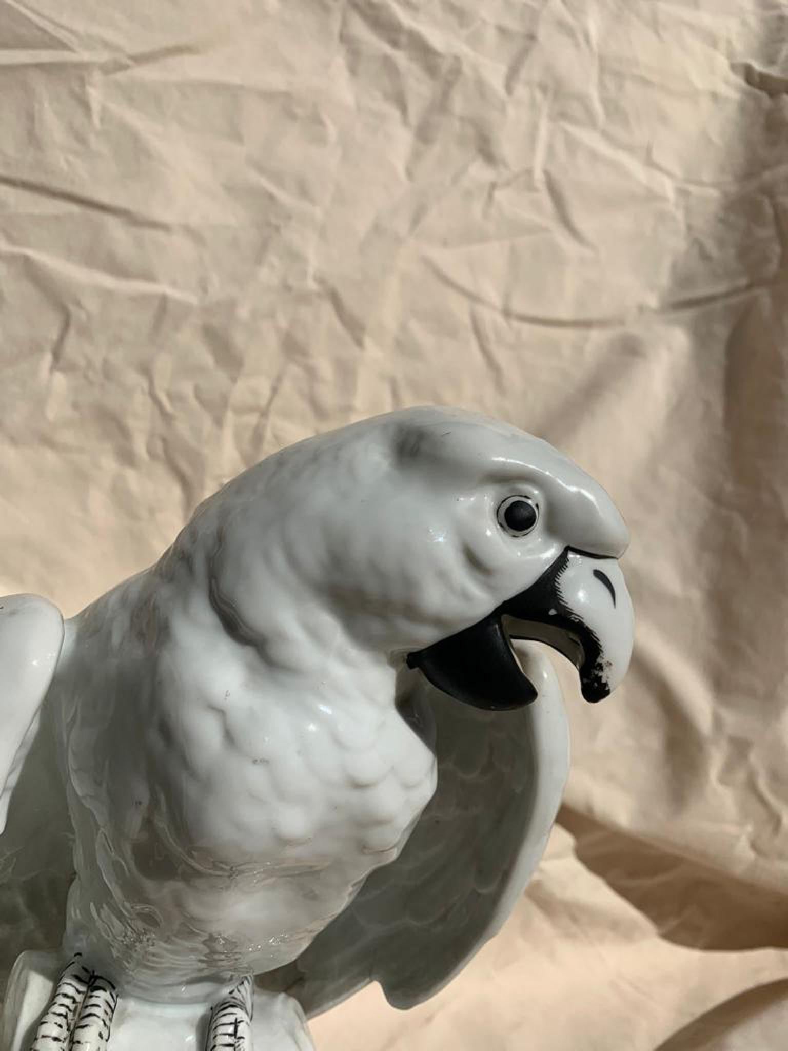 Porcelain Meissen cockatoo from 18th century.

The Meissen porcelain factory has gained a reputation for its production of exquisite, high-quality porcelain and its distinctive decorative figures. The craftsmanship and attention to detail in Meissen