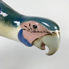 Porcelain Midcentury Royal Dux Macaw Parrot, Czechoslovakia, 1960's