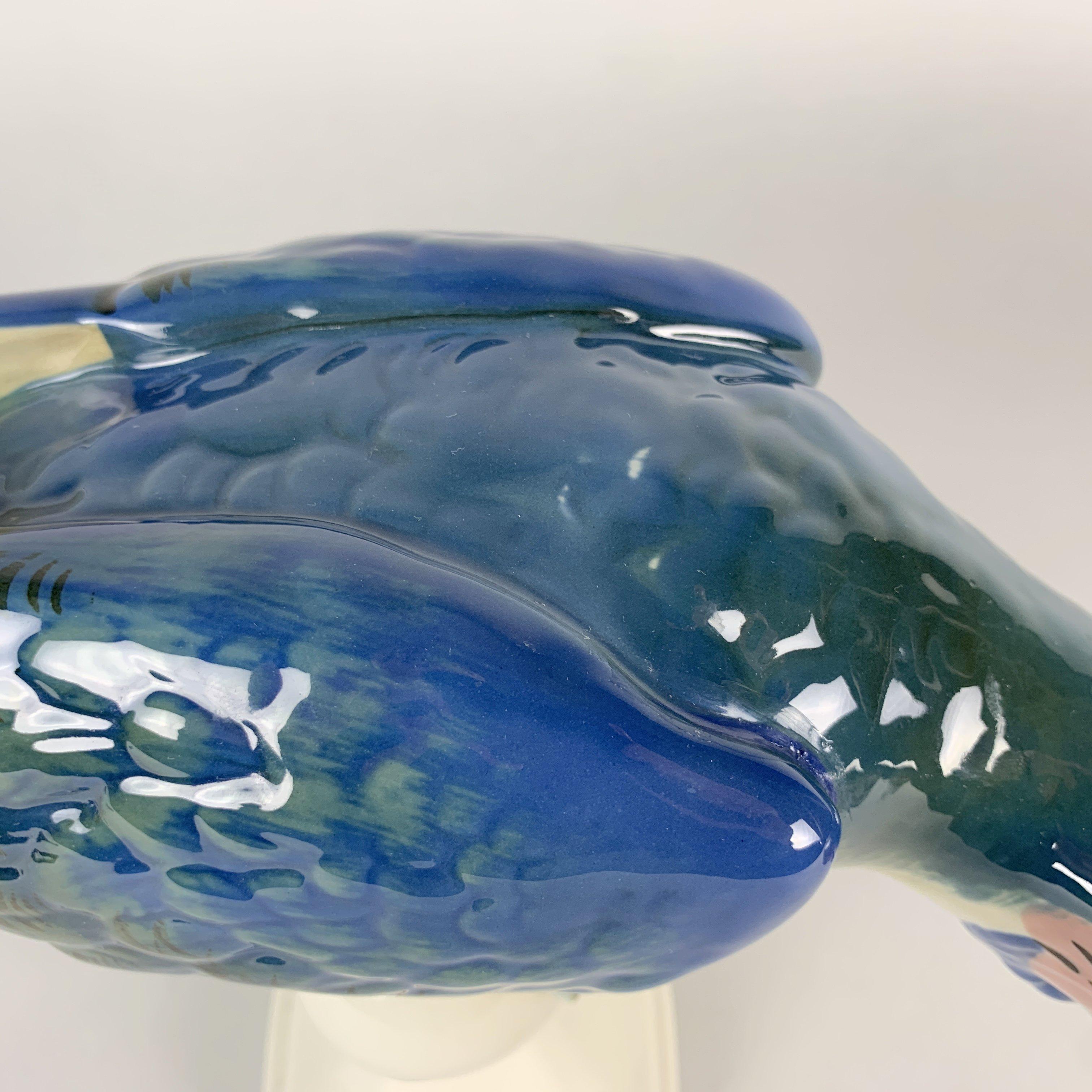 Mid-Century Modern Porcelain Midcentury Royal Dux Macaw Parrot, Czechoslovakia, 1960's