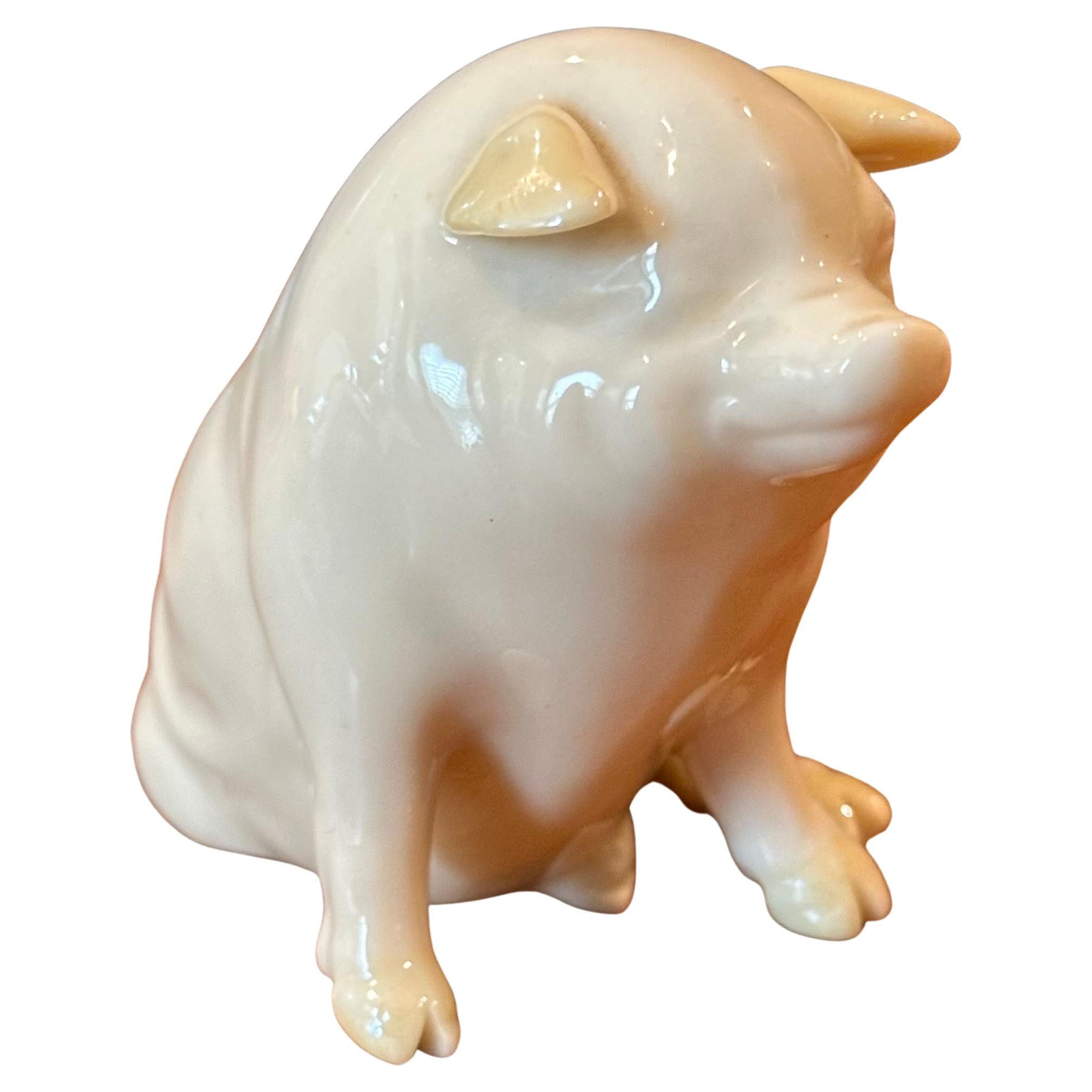 Irlandese Maiale in miniatura in porcellana di Belleek in vendita