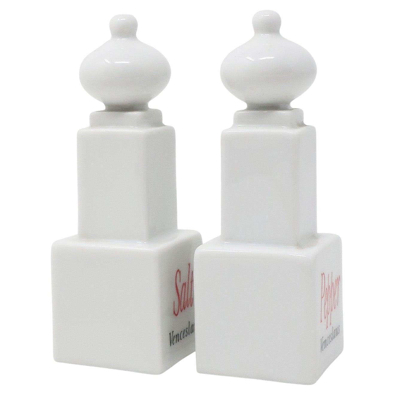 Porcelain Monumenti Salt & Pepper Shakers by Matteo Thun for Arzberg, 1987 For Sale
