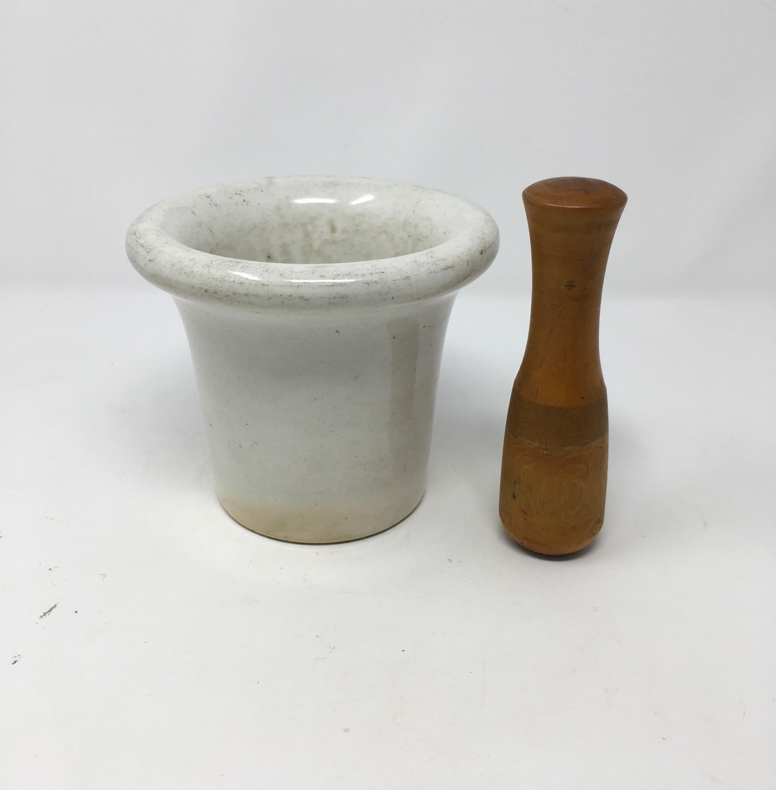 Porcelain Mortar and Pestle from France 7