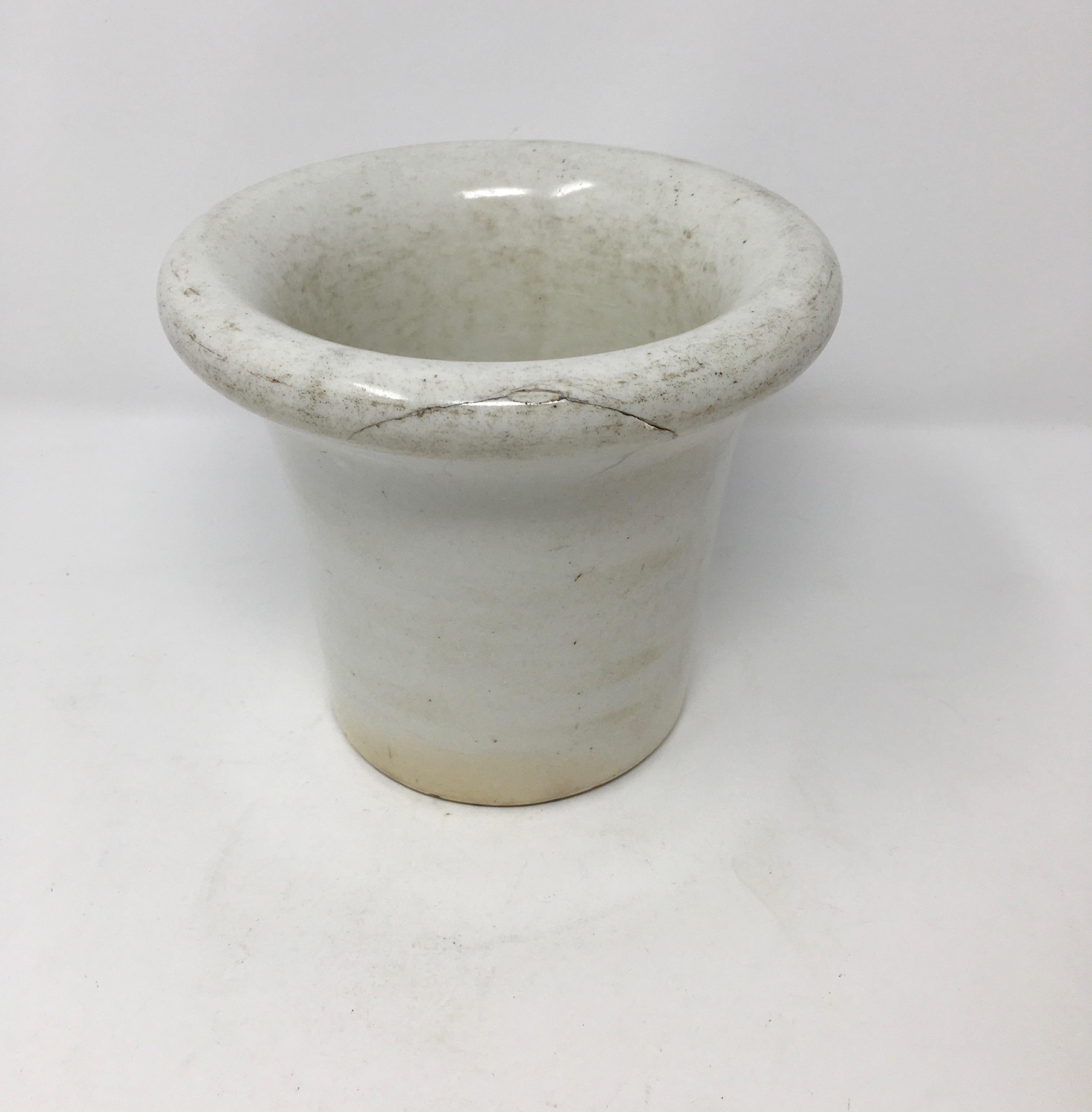 French Porcelain Mortar and Pestle from France