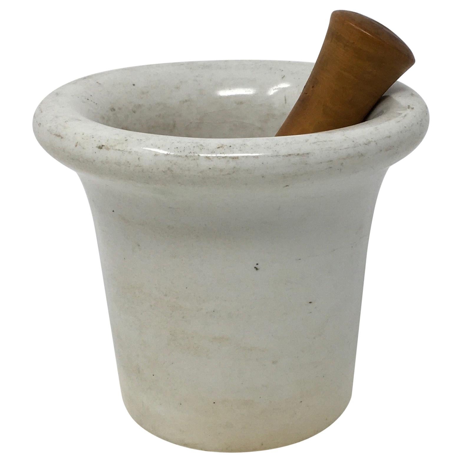 Porcelain Mortar and Pestle from France