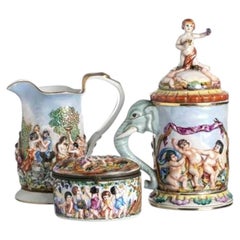 Porcelain - Mug; jug and jewelry box