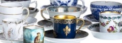 Porcelain - Nineteen cups and saucers