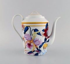 Porcelain of Paris, "Tropical Aurore", Porcelain Coffee Pot, 1980s