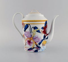 Porcelain of Paris, "Tropical Aurore", Porcelain Coffee Pot, 1980s