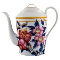 Porcelain of Paris, "Tropical Aurore", Porcelain Coffee Pot, 1980s