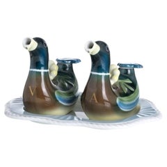Porcelain - Oil and vinegar set with 'ducks' design - Vista Alegre
