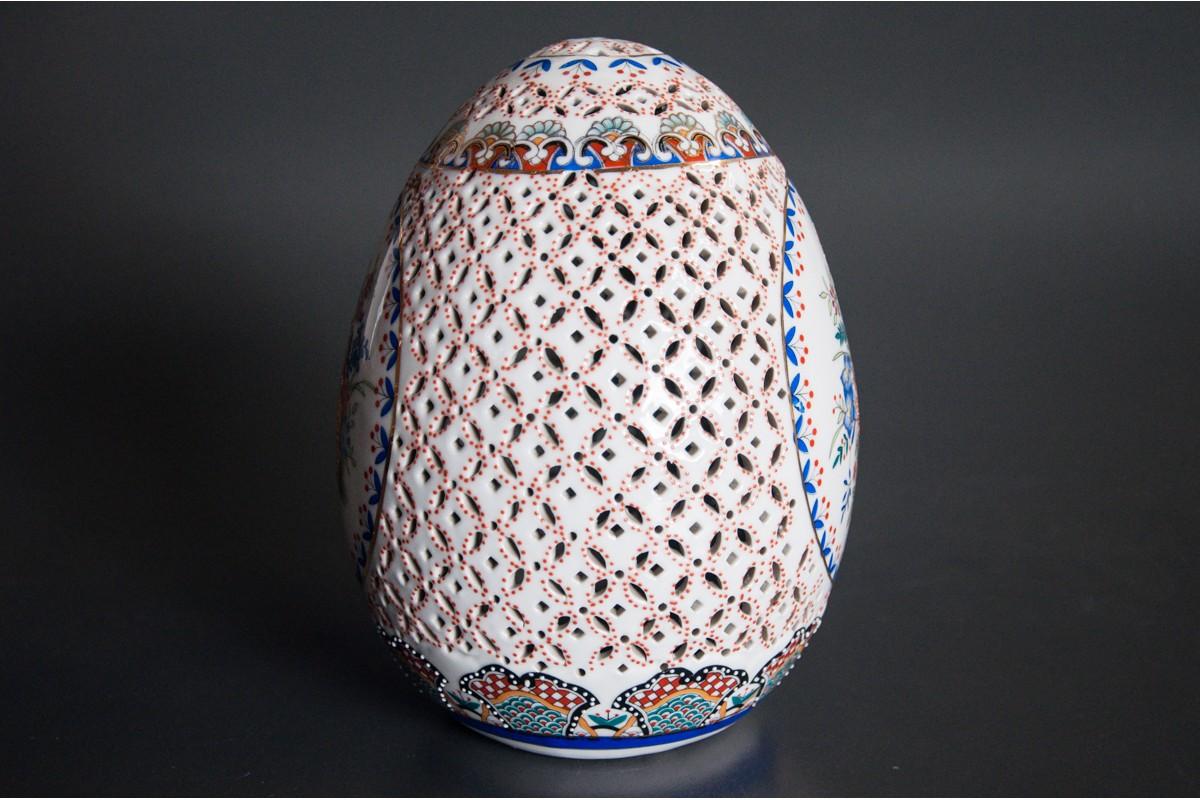 Hungarian Porcelain Openwork Decorative Egg