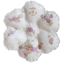 Porcelain Oyster Plate Limoges, circa 1920