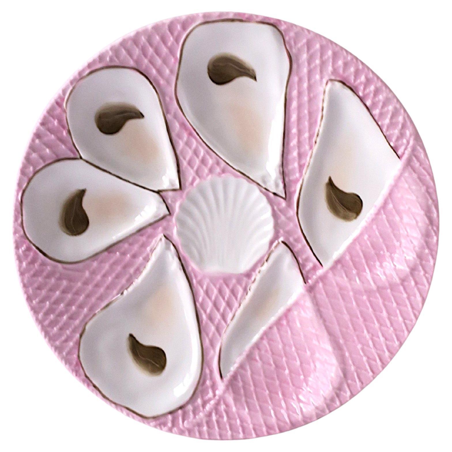 Porcelain Oyster Plate Scallop Center