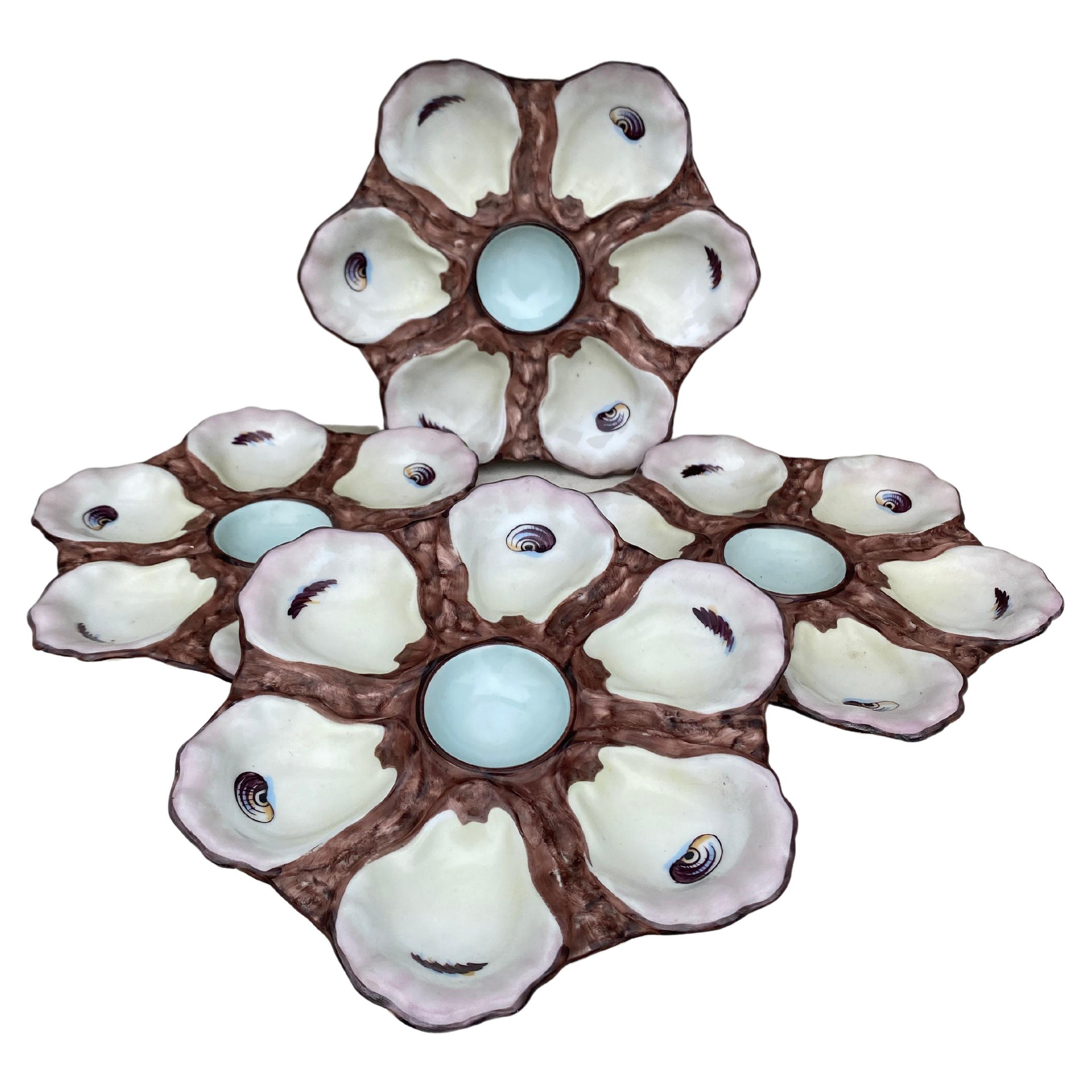 Porcelain Oyster Plate With Shells, circa 1900.