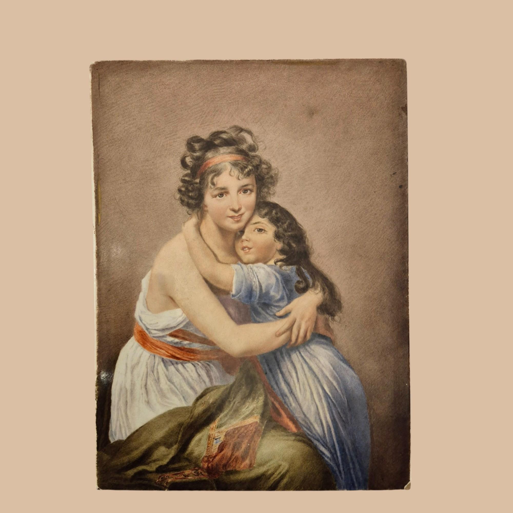 Tableau en porcelaine représentant Madame Vigée Le Brun et sa fille, 19e siècle en vente 2