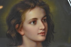 Porcelain Painting "The Boy Jesus in the Temple" by R. Dietrich