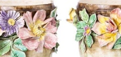Porcelain - Pair of Art Nouveau pots - 19th century