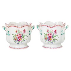 Porcelain - Pair of cachepots - 19th century
