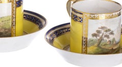 Porcelain - Pair of cups and saucers (year 1795)
