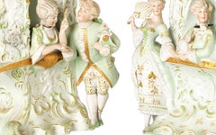 Porcelain - Pair of flower vases - 19th century