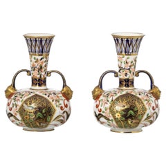 Porcelain - Pair of vases - Royal Crown Derby - 19th century