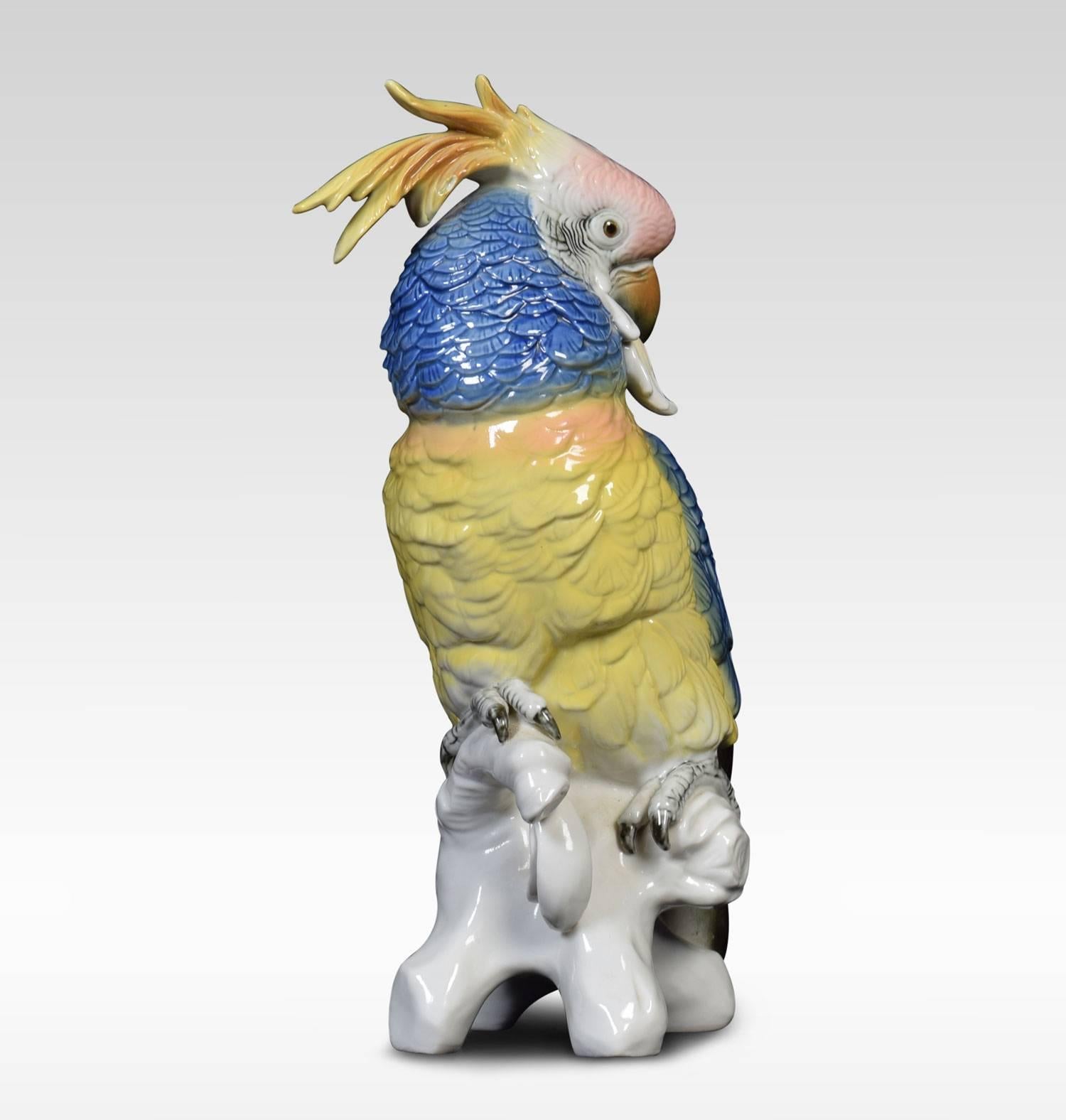 German Porcelain Parrot by Karl Ens
