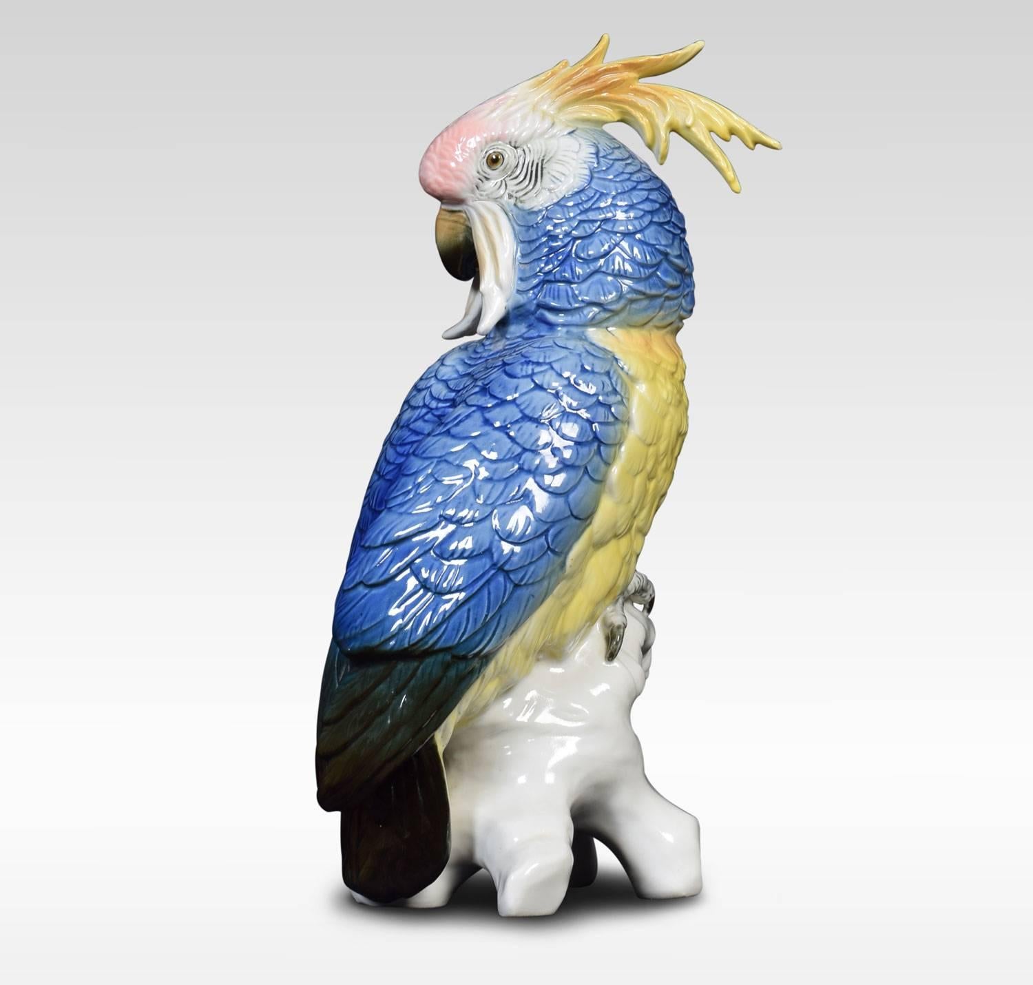 Porcelain Parrot by Karl Ens In Excellent Condition In Cheshire, GB