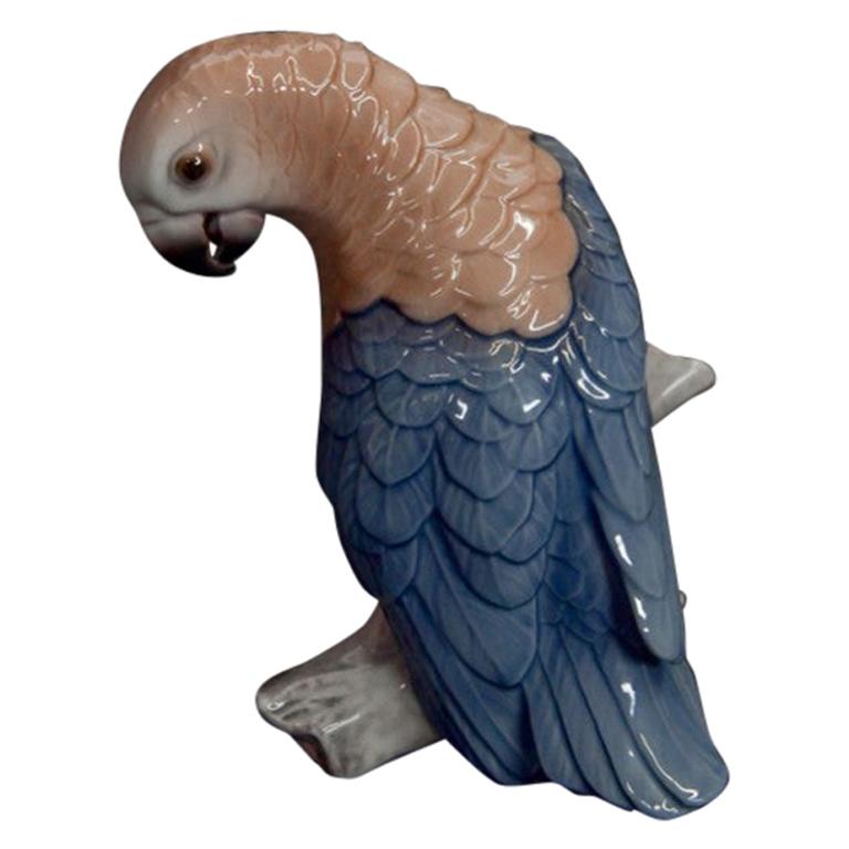 Porcelain Parrot Figurine, Bing & Grøndahl, No. 2019