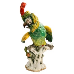 Porcelain Parrot Figurine