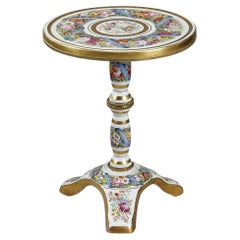 Antique Porcelain Pedestal Table "Allegory of Music", 19th Century