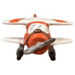 Boîte à bijoux vintage d'avion Peint a la Main en porcelaine de Limoges
