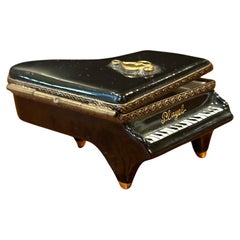 Porcelain Peint a la Main Vintage Grand Piano Trinket Box by Limoges