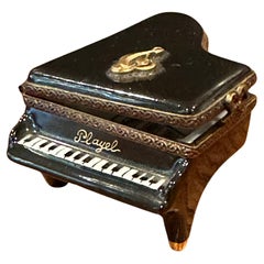 Porcelain Peint a la Main Vintage Grand Piano Trinket Box by Limoges
