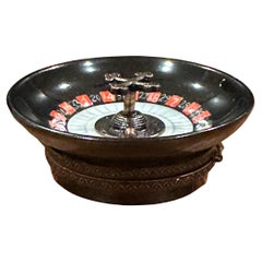 Porcelain Peint Main Vintage Roulette Wheel Trinket Box by Limoges