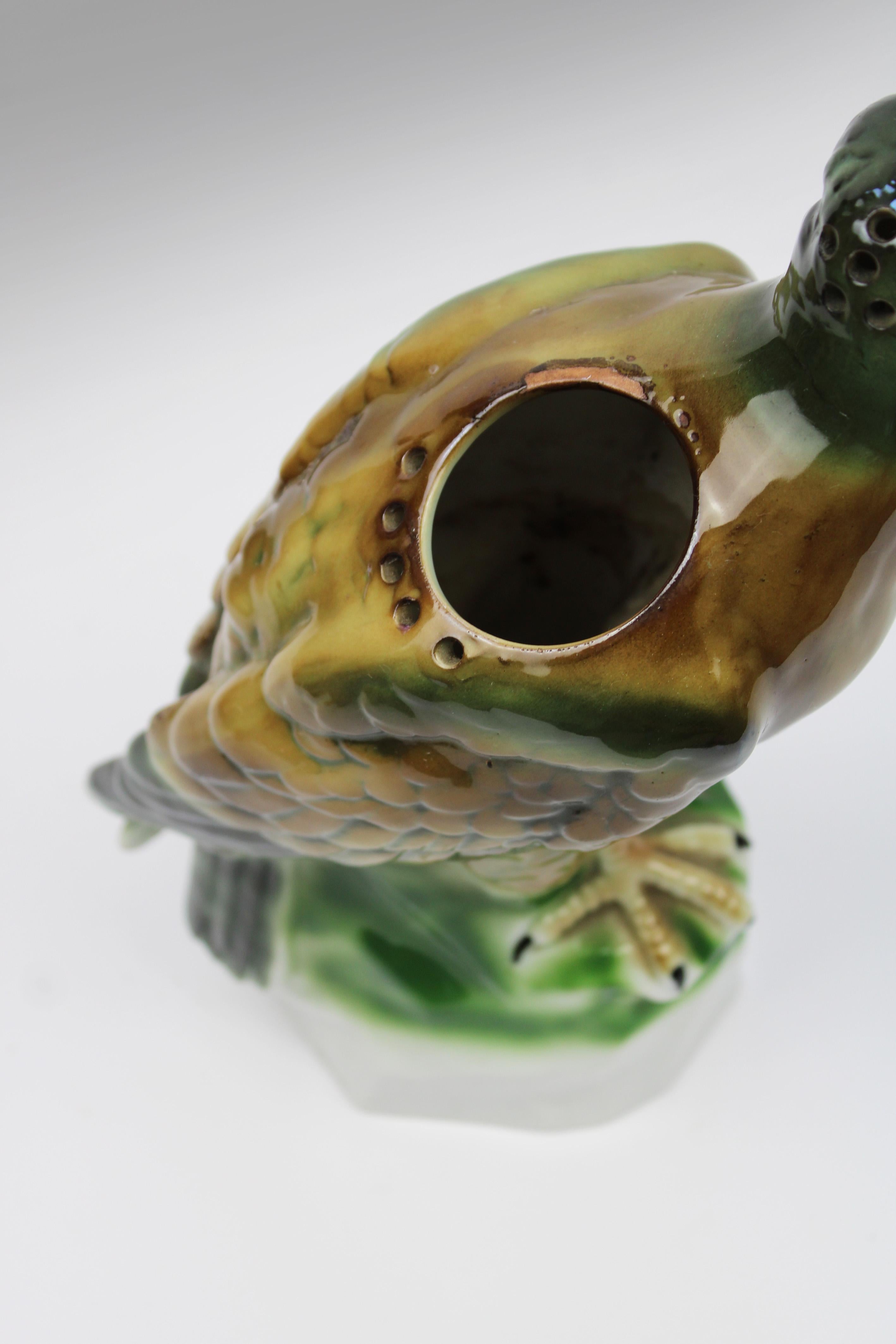 Porcelain Perfume Aerozon Falcon Glass Eyes Art Deco Marked 1920's Germany For Sale 6