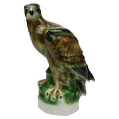 Porcelain Perfume Aerozon Falcon Glass Eyes Art Deco Marked 1920's Germany