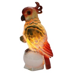 Porcelain Perfume Lamp Art Deco Cockatoo 1930's Germany