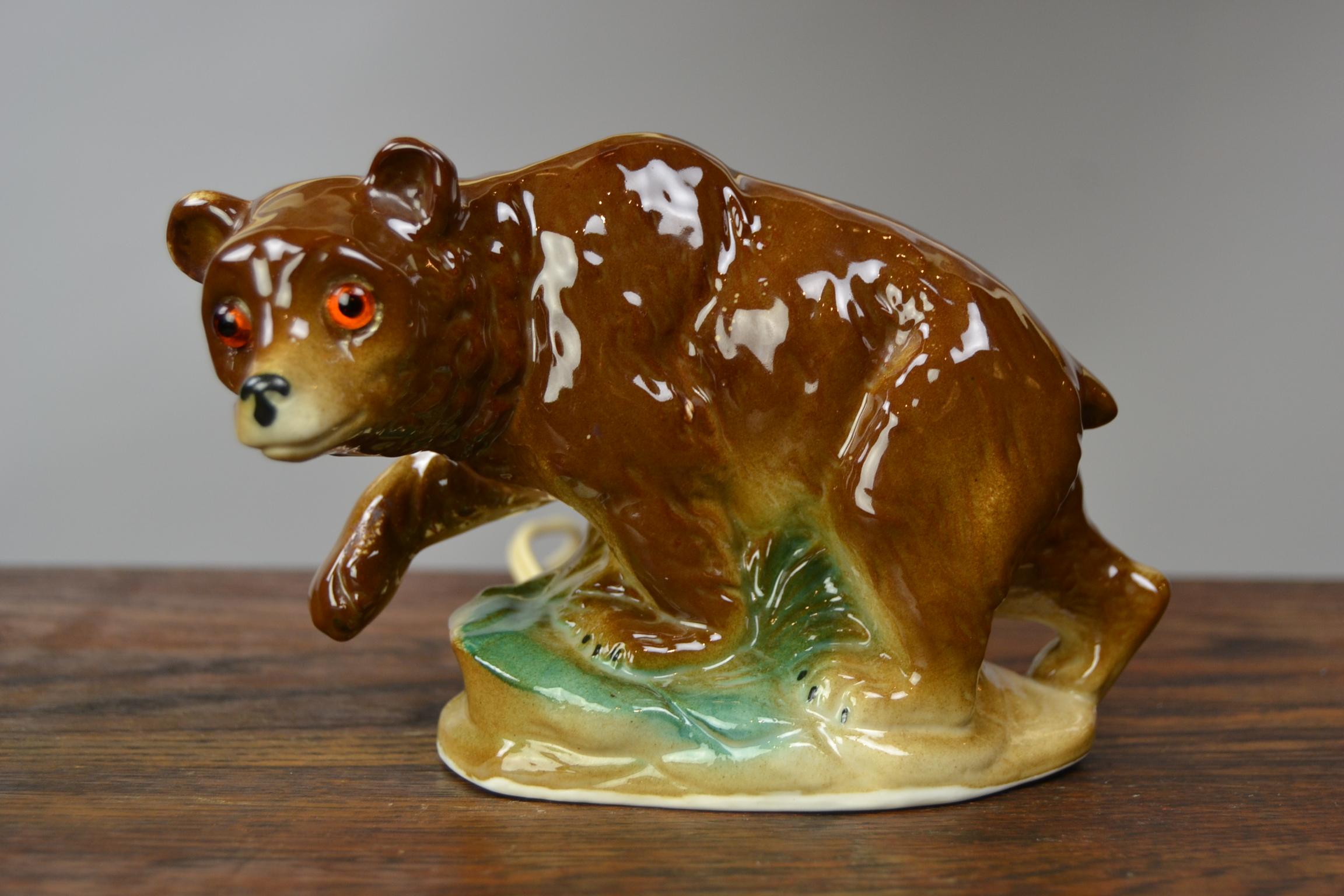 Lampe à parfum Porcelain Bear, Allemagne, années 1930 en vente 3