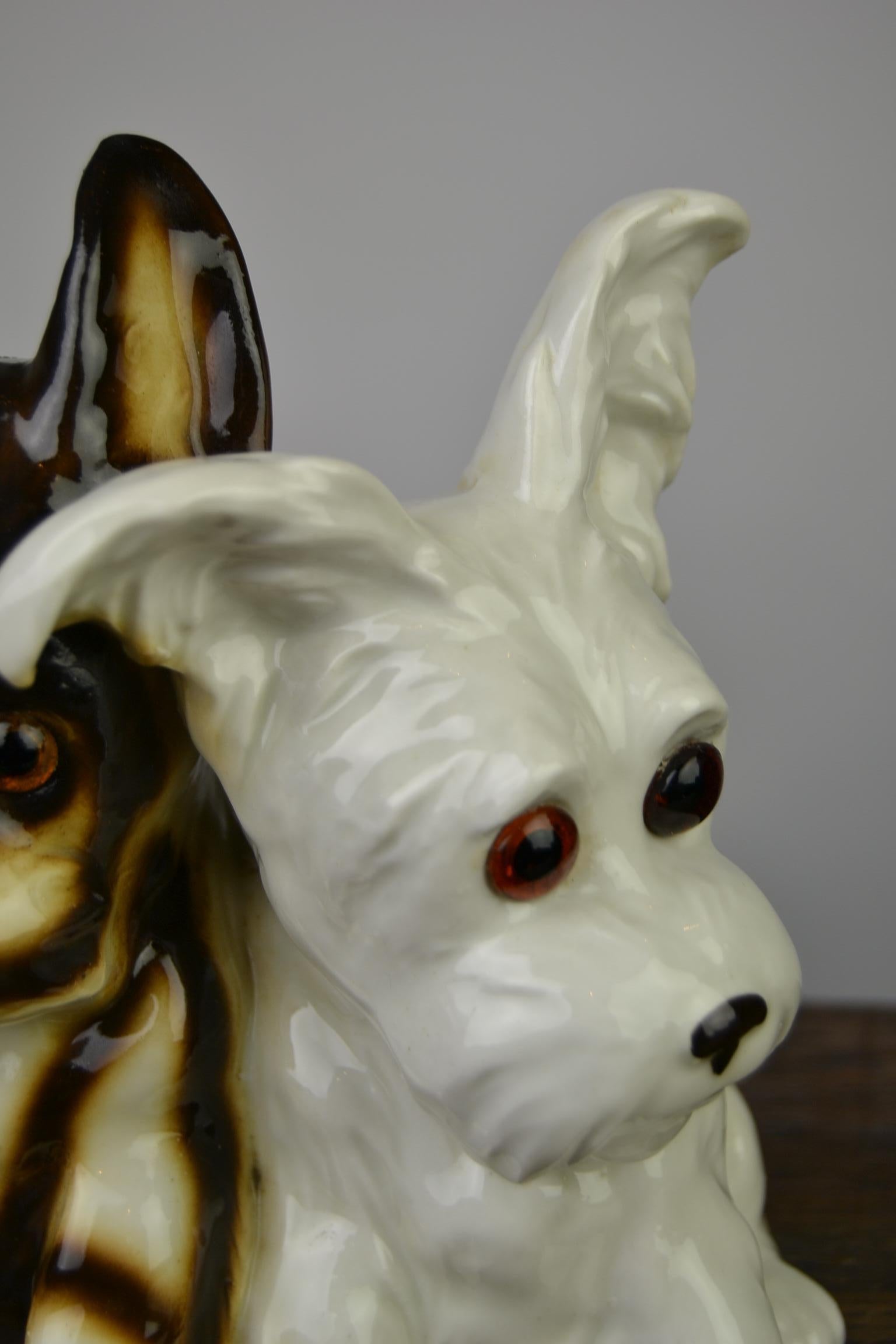 Porcelain Perfume Lamp with Two Dogs, Germany, 1950s 3