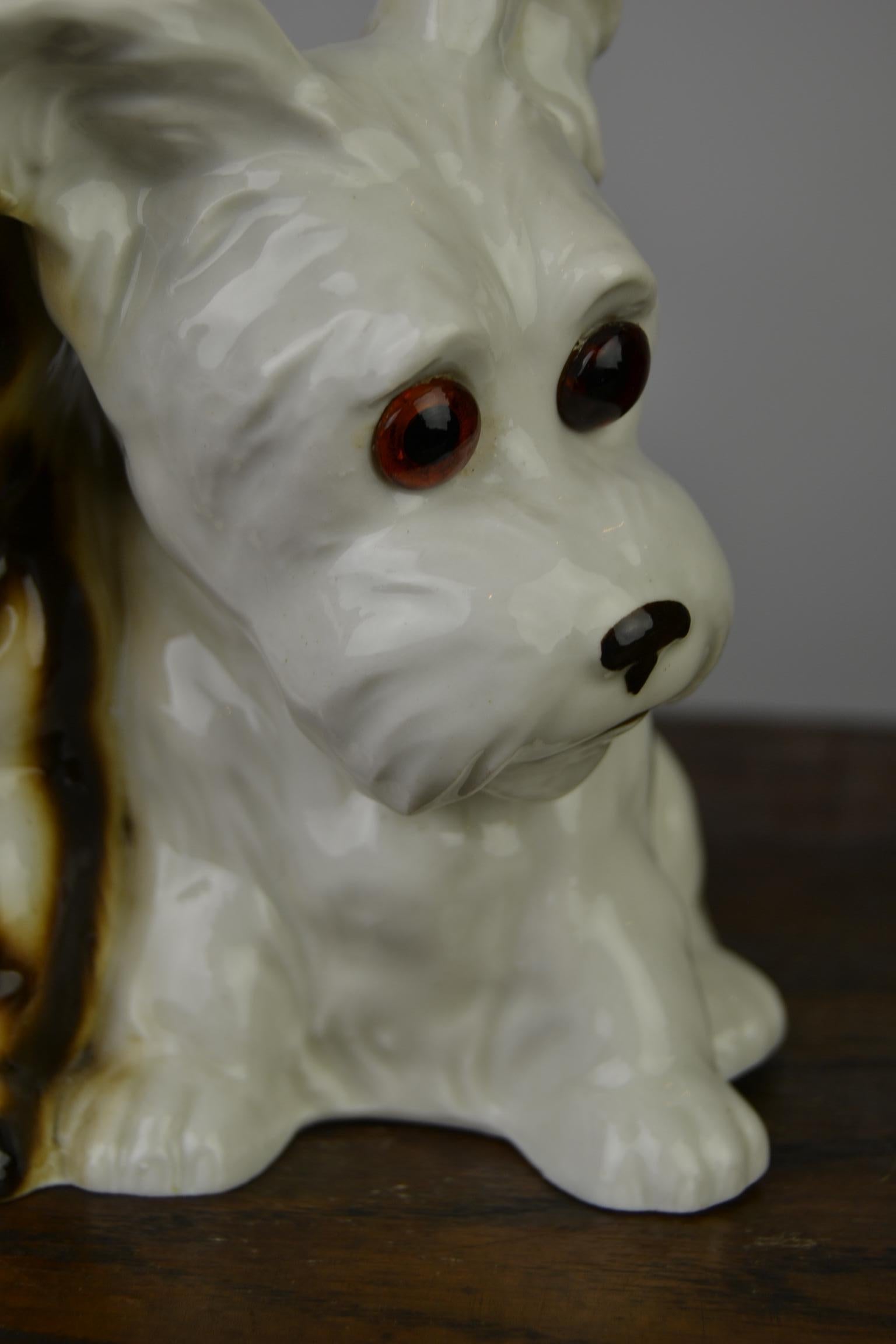 Porcelain Perfume Lamp with Two Dogs, Germany, 1950s 4