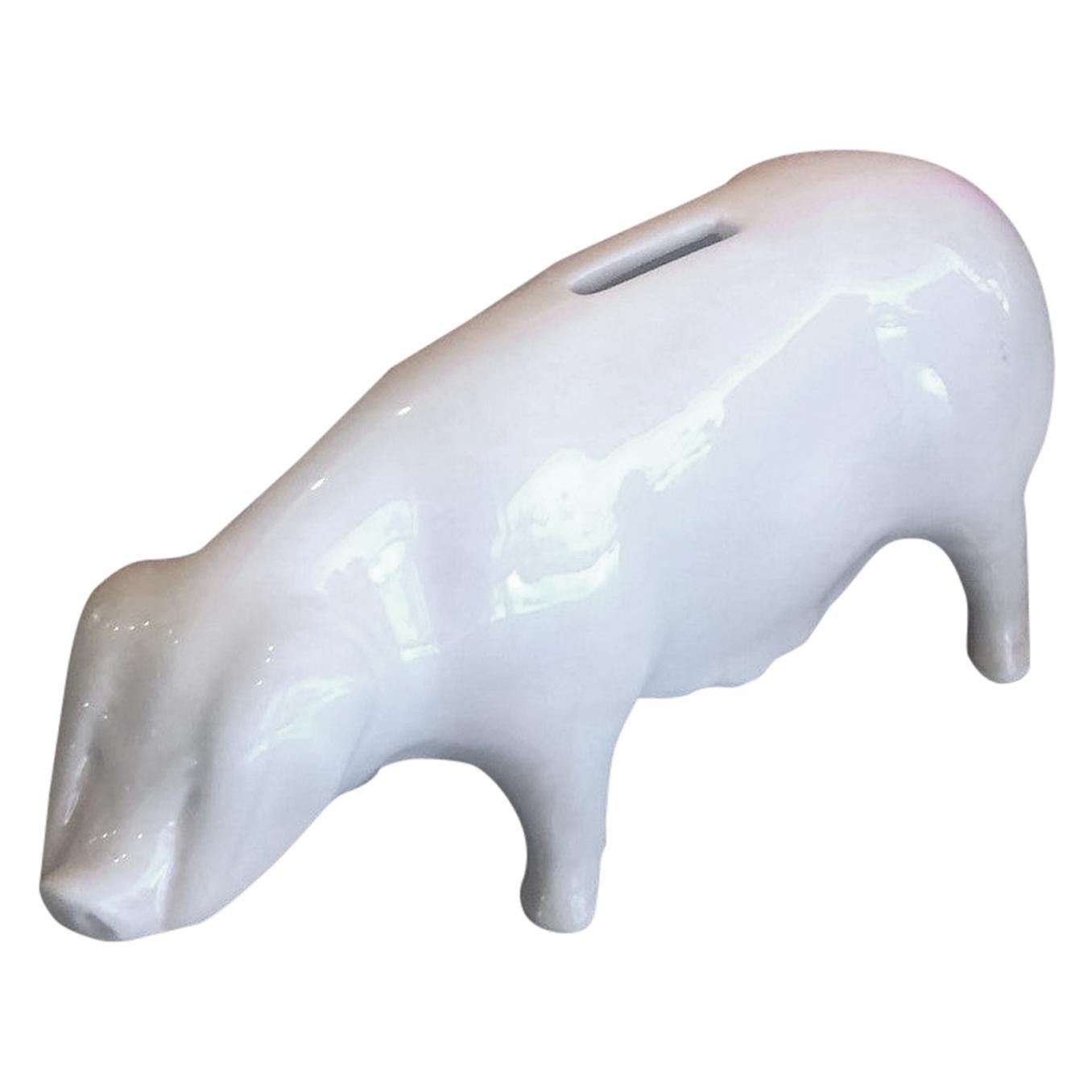 Porcelain Piggy Bank by Bovey Pottery For Sale