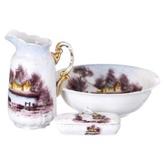 Porcelain - Pitcher, basin and soap dish - Vista Alegre