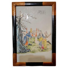 Targa in porcellana. Cina. Periodo della Repubblica, 1930 circa.