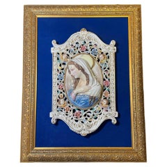 Porcelain Plaque Of The Holy Virgin Mary 