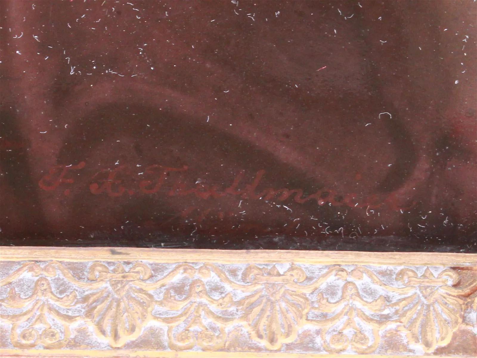 Hand-Painted Porcelain Plaques of King Ludwig I and Countess of Bavaria For Sale