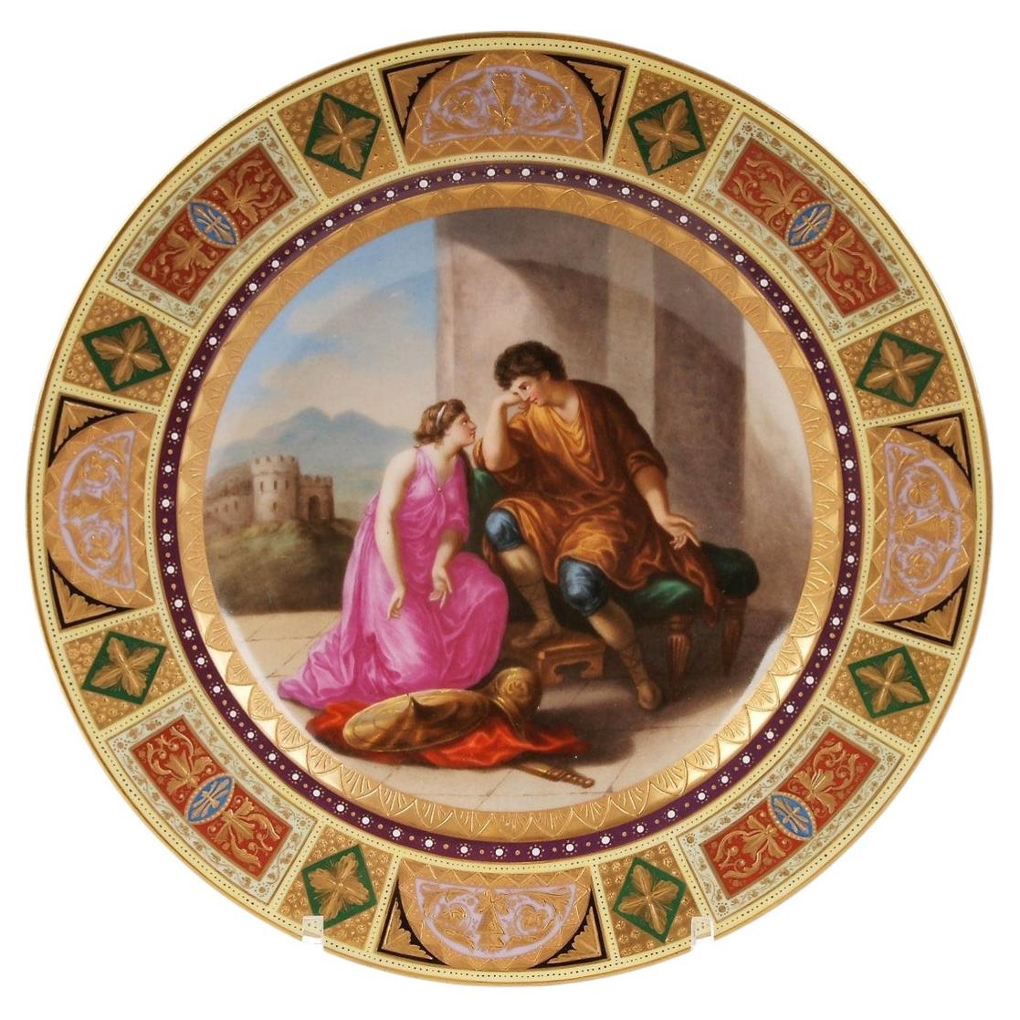 Porcelain Plate "Cleopatra", Germany By Ackermann & Fritze, Early 20th C. For Sale