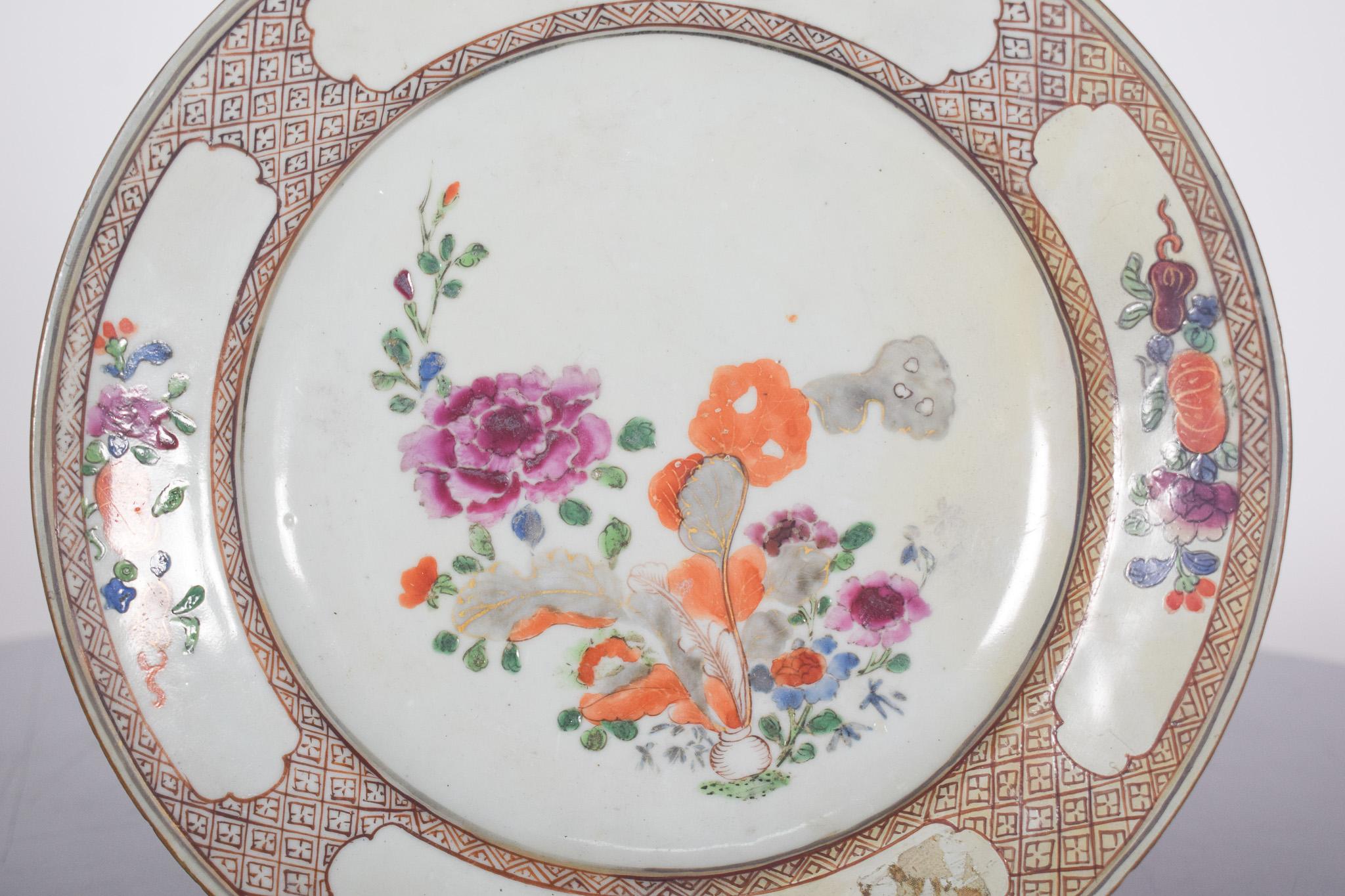 Baroque Porcelain Plate from China for Export For Sale