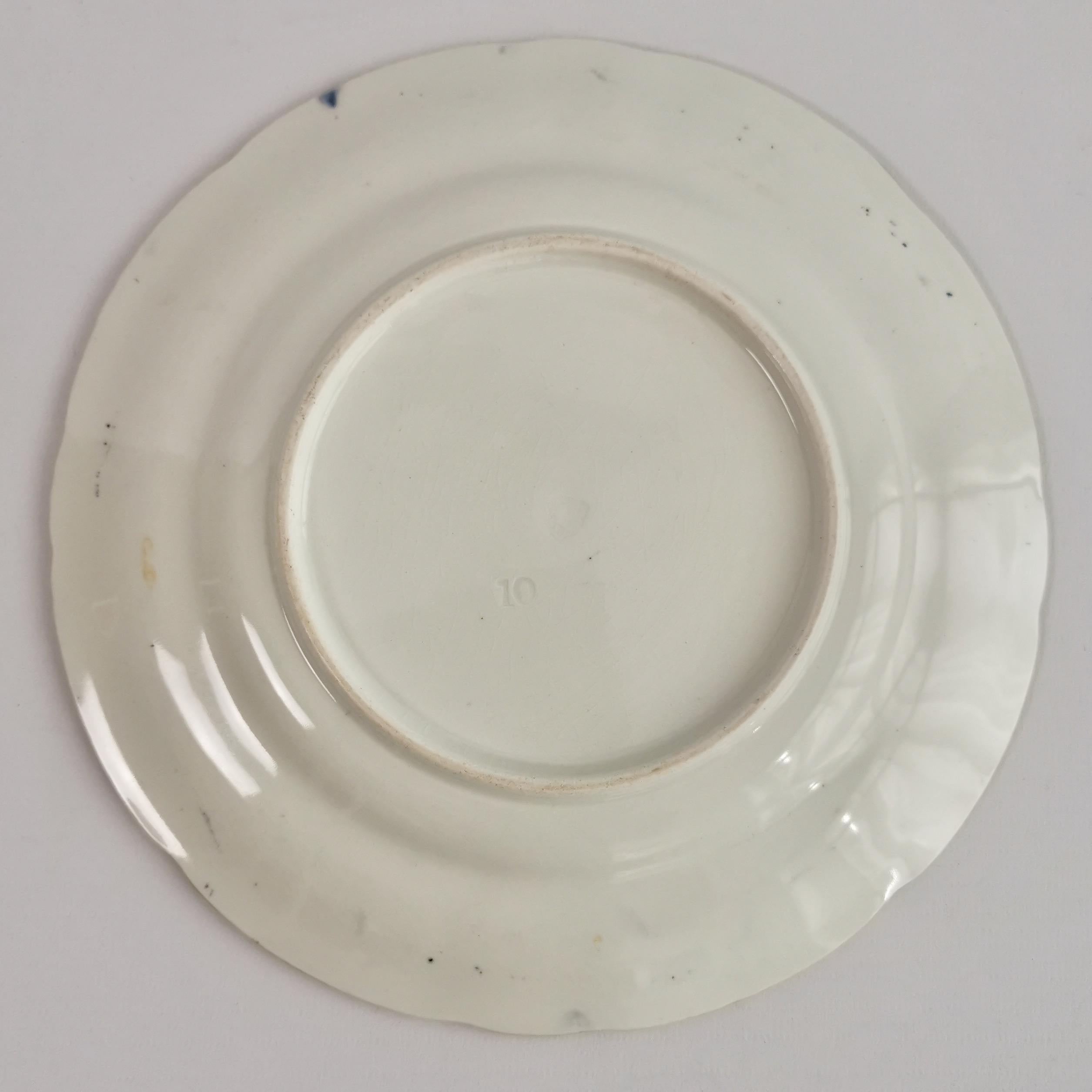 Porcelain Plate Grainger Worcester, Blue, Sèvres Birds and Insects '1' 6