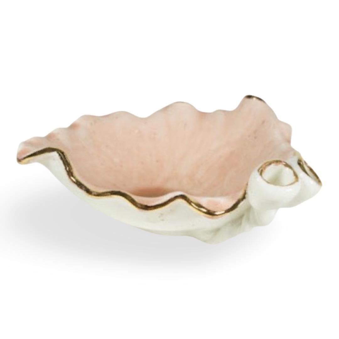 Porcelain Plate Pink Art Nouveau Inspired by artist - designer Hania Jneid For Sale 9