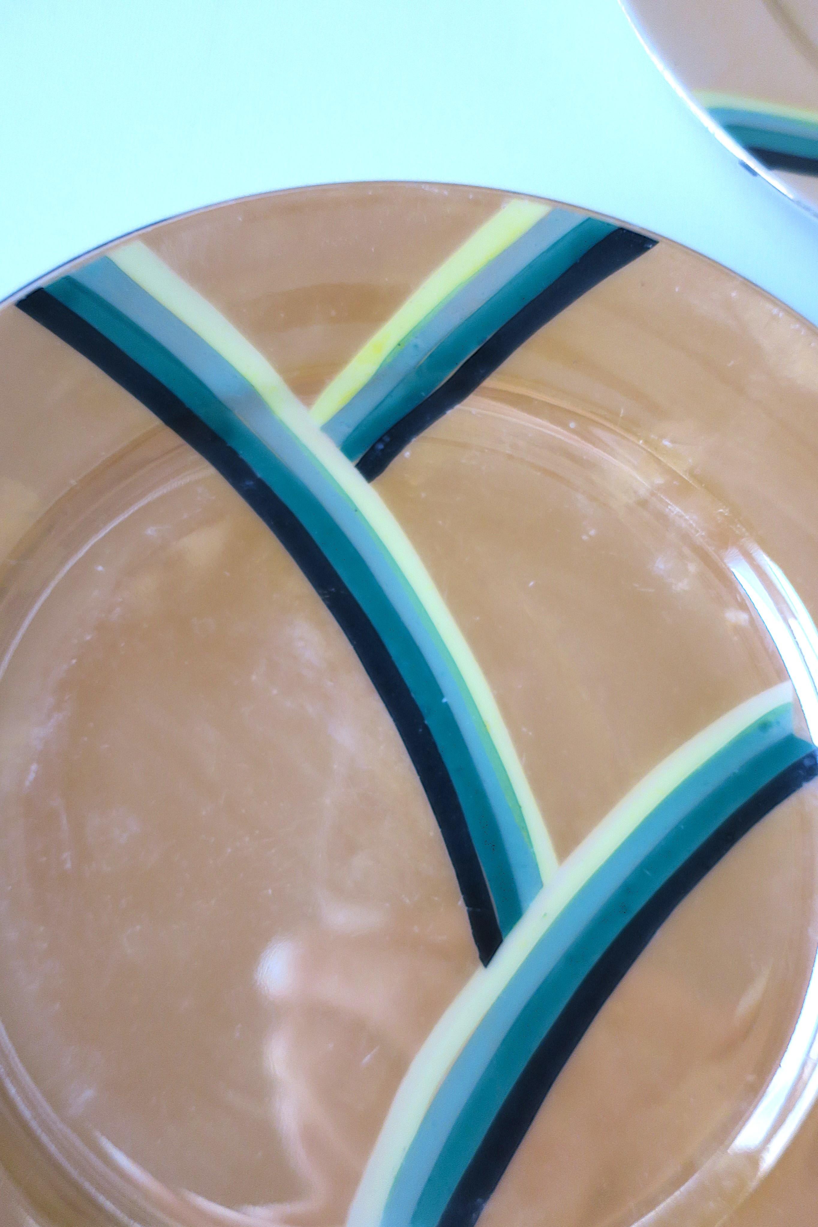 Platos de Porcelana Diseño Moderno Años 60 Años 70 en venta 2